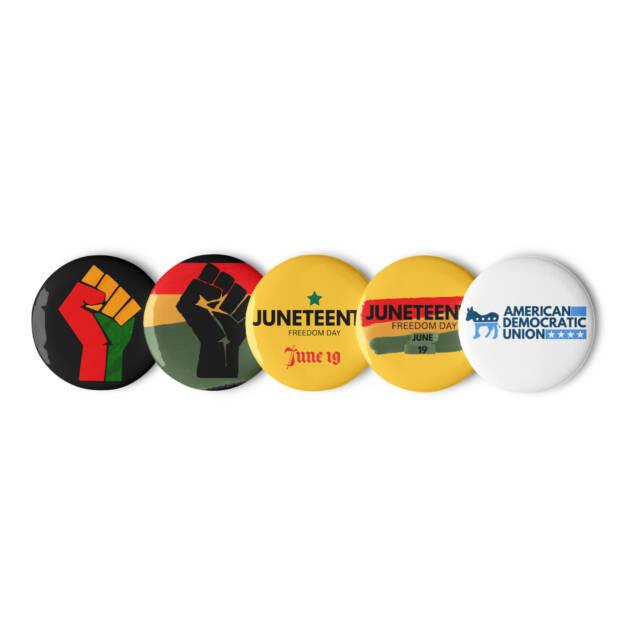 Juneteenth 5-Piece Button Set