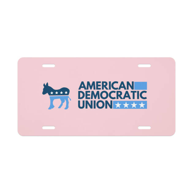American Democratic Union Vanity Plate